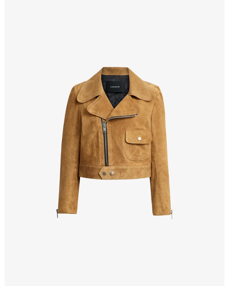 Asymmetric Suede Jacket