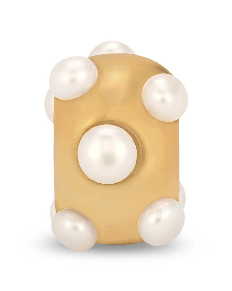 10K Yellow Gold Coco Freshwater Pearl Big Bead Pendant