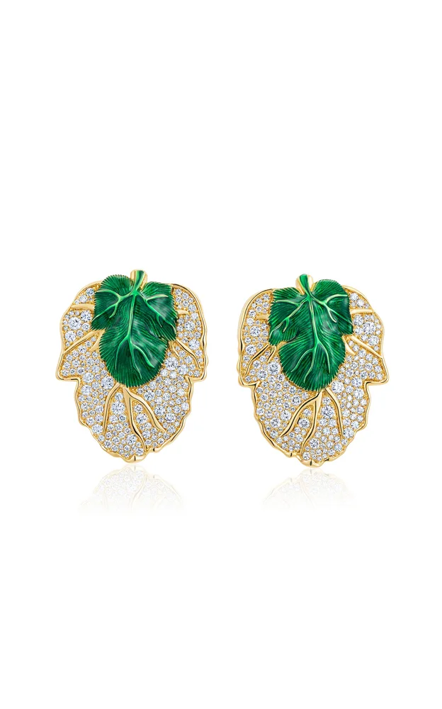 Hide n Seek 18K Yellow Gold Diamond Ready 2 Lead On Earrings