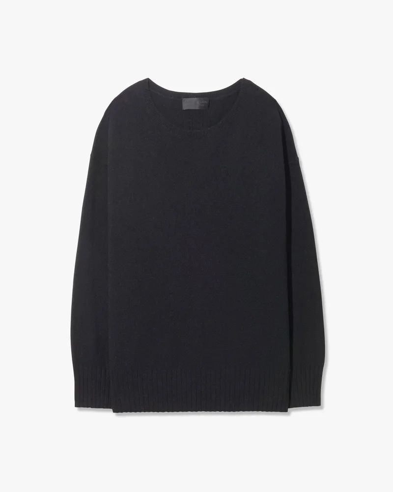 Boyfriend Cashmere Sweater in Black