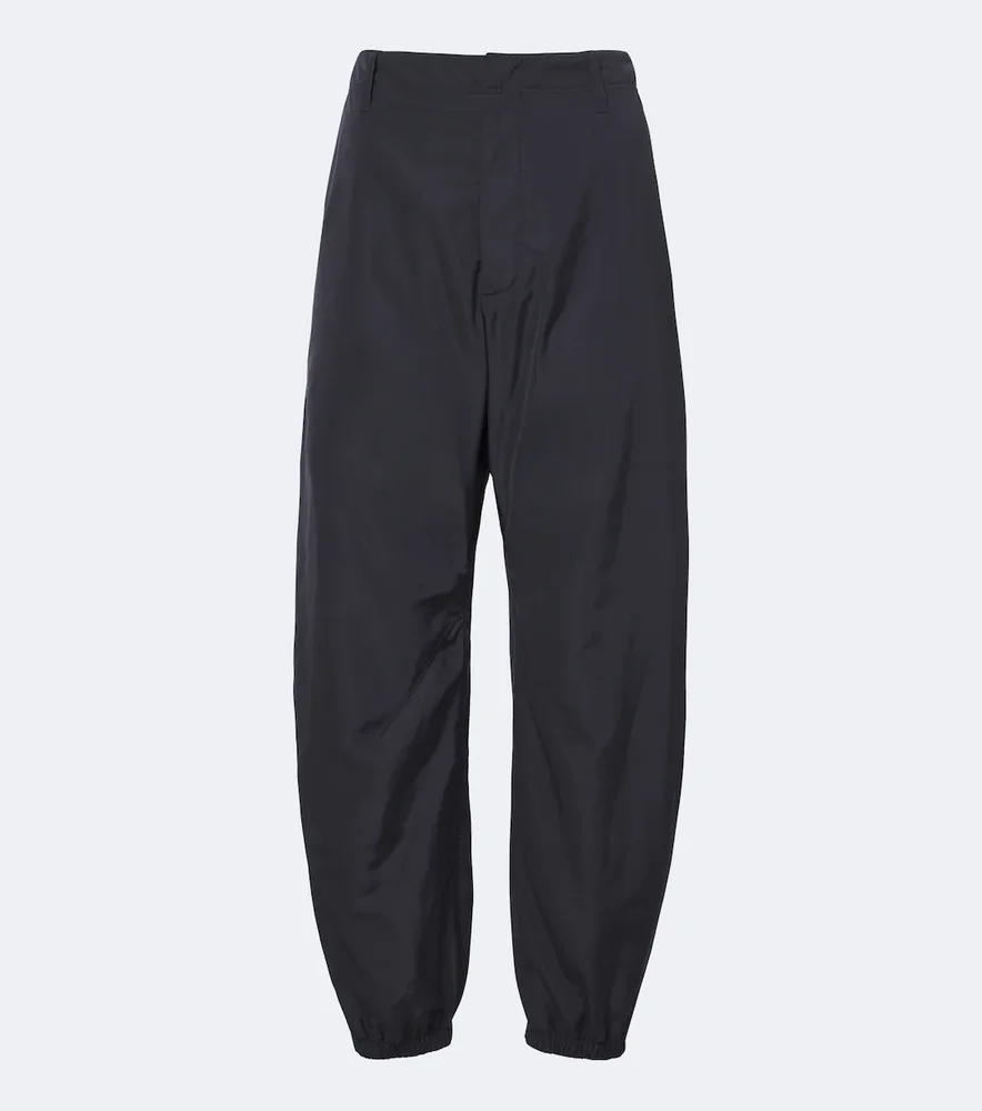 Technical barrel-leg pants