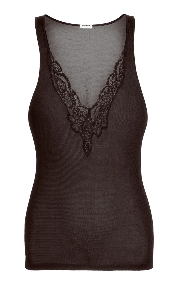 Lace Knit Tank Top