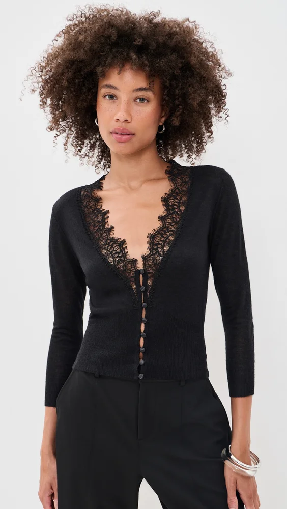 Eluna Lace Detail Cardigan