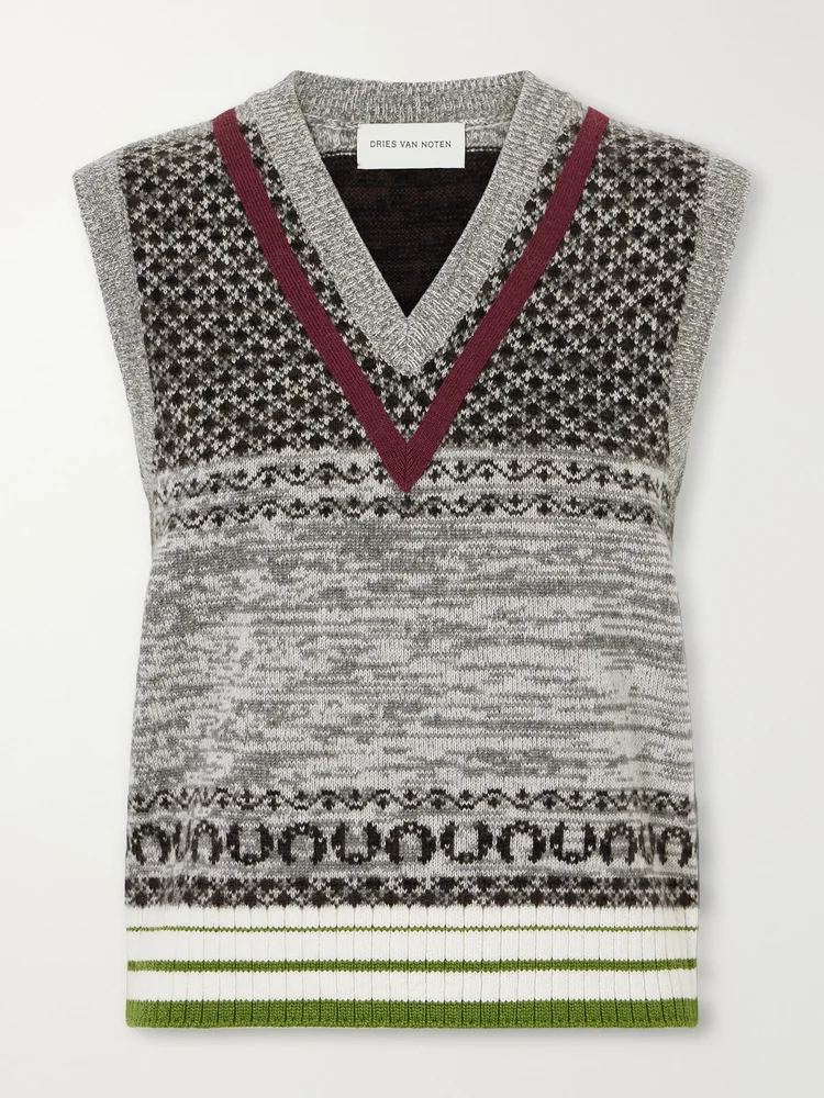 Toque cashmere and wool-blend vest