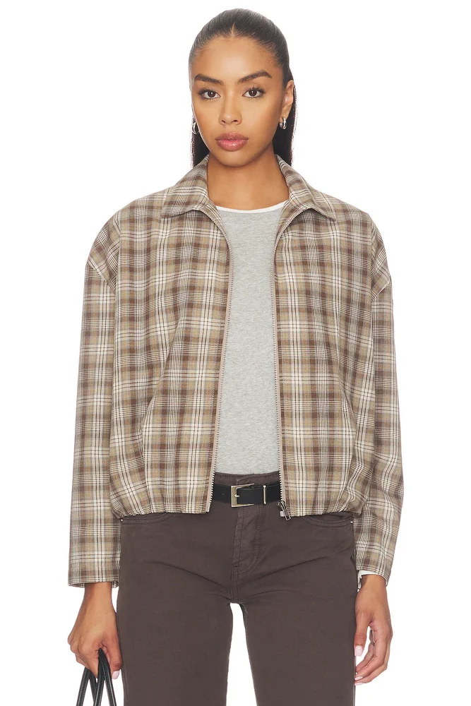 Vivienne Plaid Zip Up Jacket