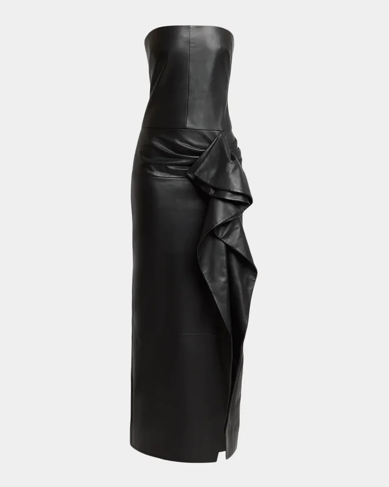 Alonna Strapless Leather Dress