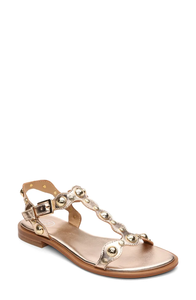 Phanny Metallic Studded Ankle Strap Sandal