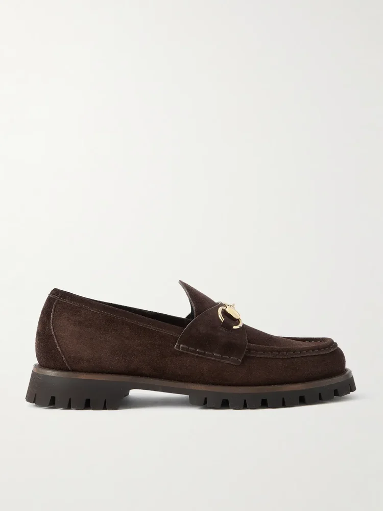 Sylke horsebit-detailed suede loafers
