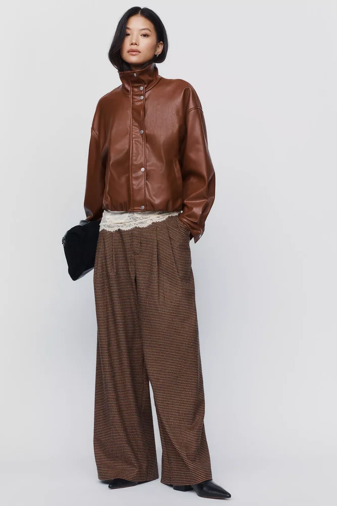 Avery Wide Leg Pleated Trousers