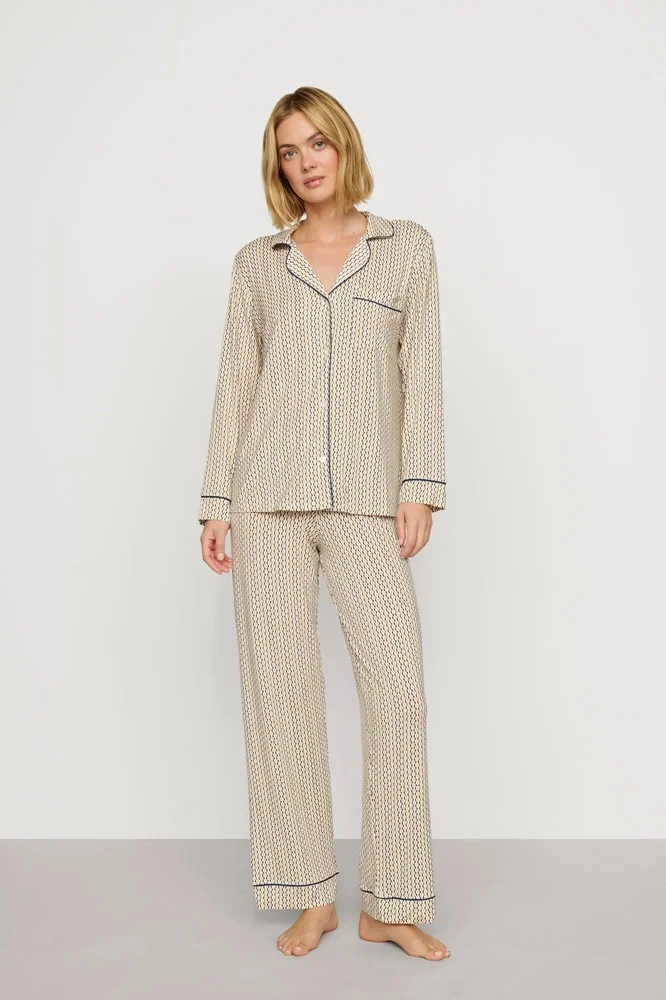 Gisele Printed TENCEL Modal Long PJ Set