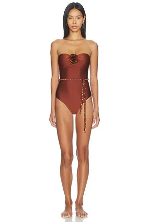 Zimmermann Indra Studded Flower One Piece
