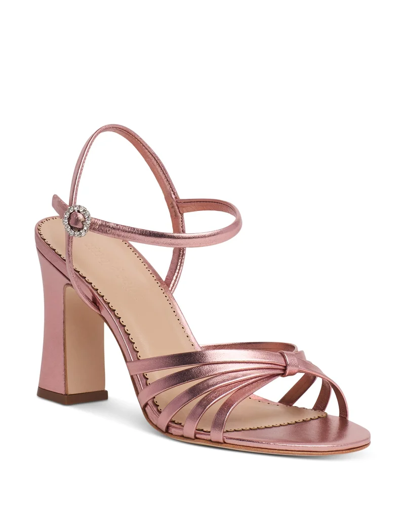 Logan Strappy Metallic Heeled Sandals