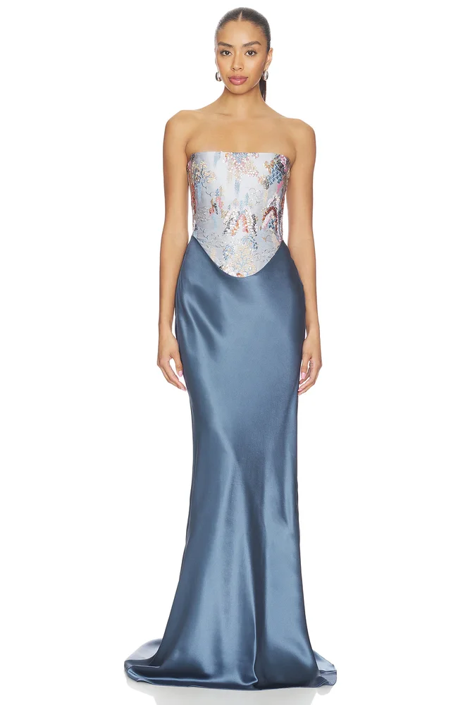 Blue Gown in Misha Ash