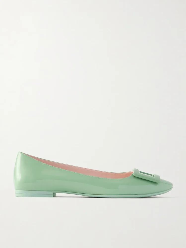 Gommettine patent-leather ballet flats