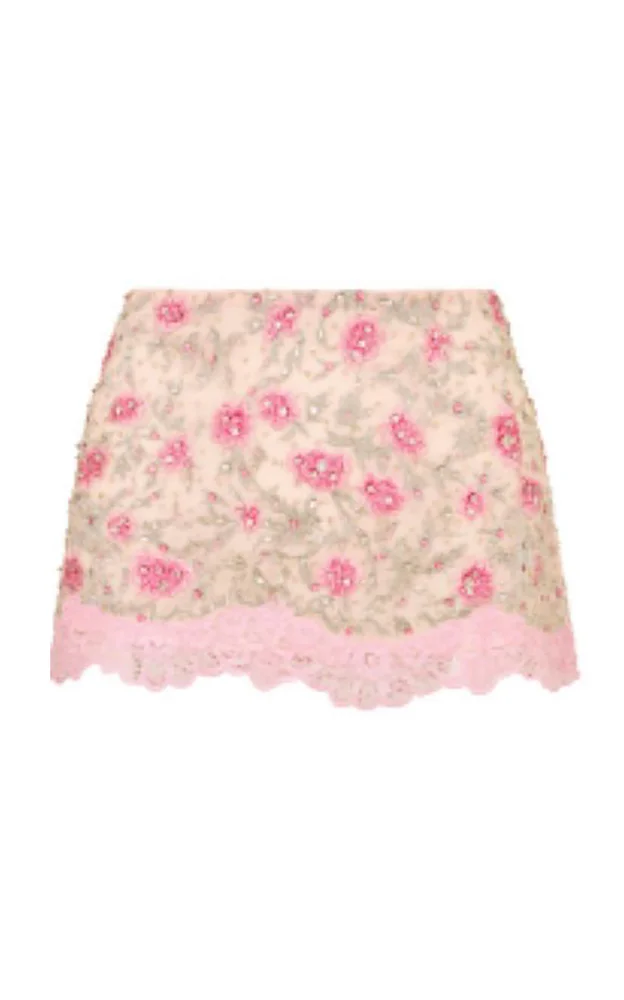 Daven Beaded Mini Skirt