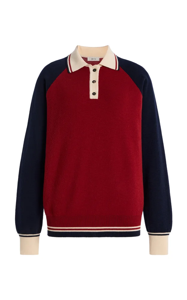 Yale Relaxed Wool Polo Top