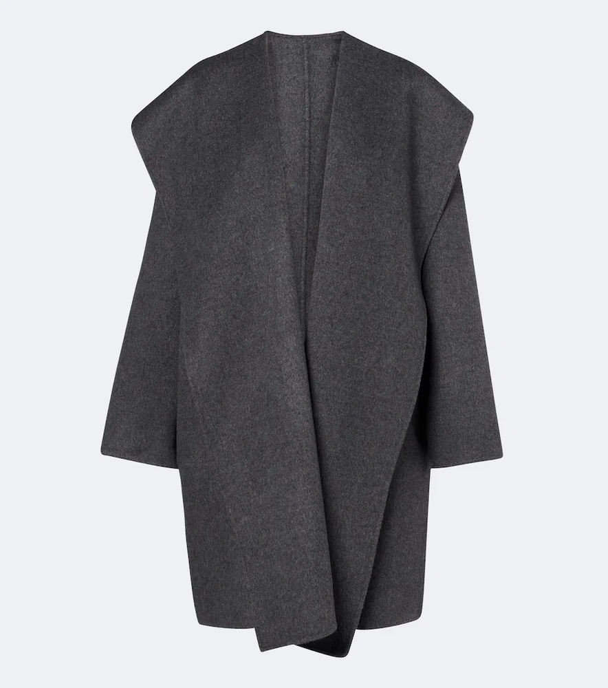 Hooded wool coat