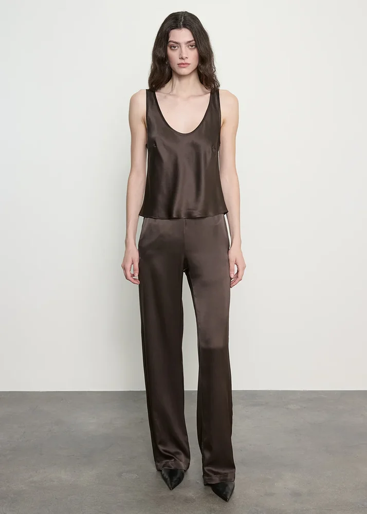 Enza Costa Silk Satin U Tank