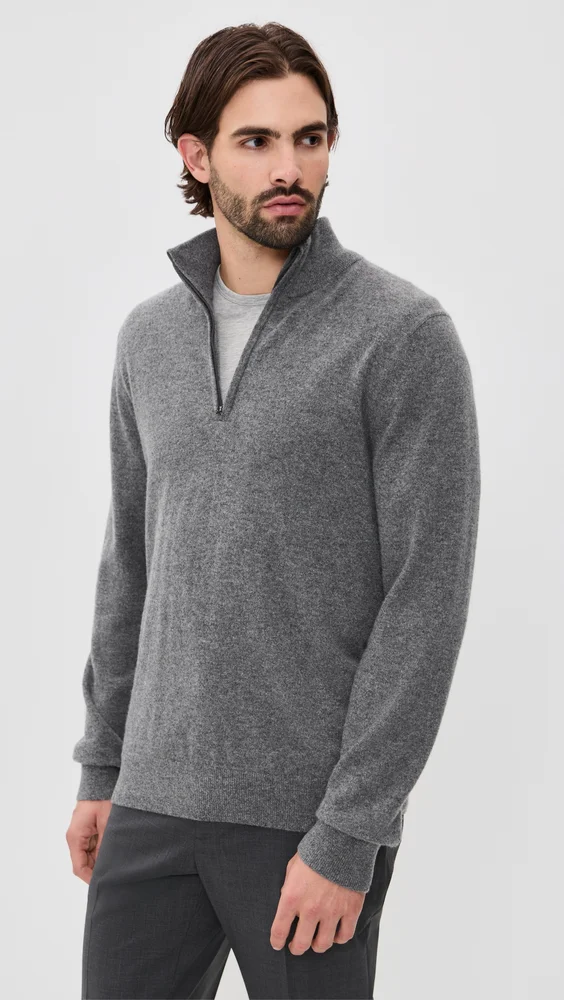 Cashmere Quarter Zip Sweater