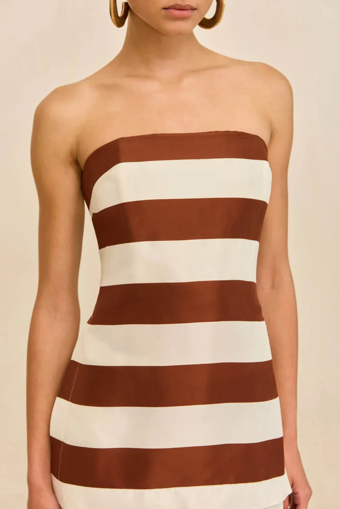 RHETT TOP - LARGE SADDLE STRIPE
