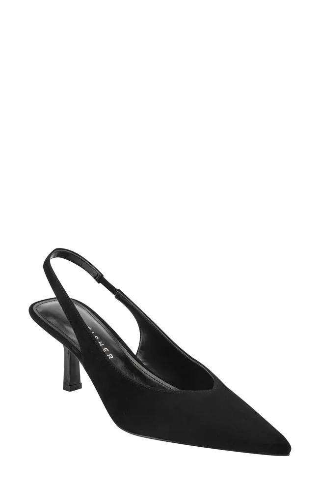 Griffyn Slingback Pointed Toe Kitten Heel Pump
