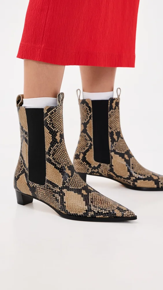 Kiki Snake Print Chelsea Boots