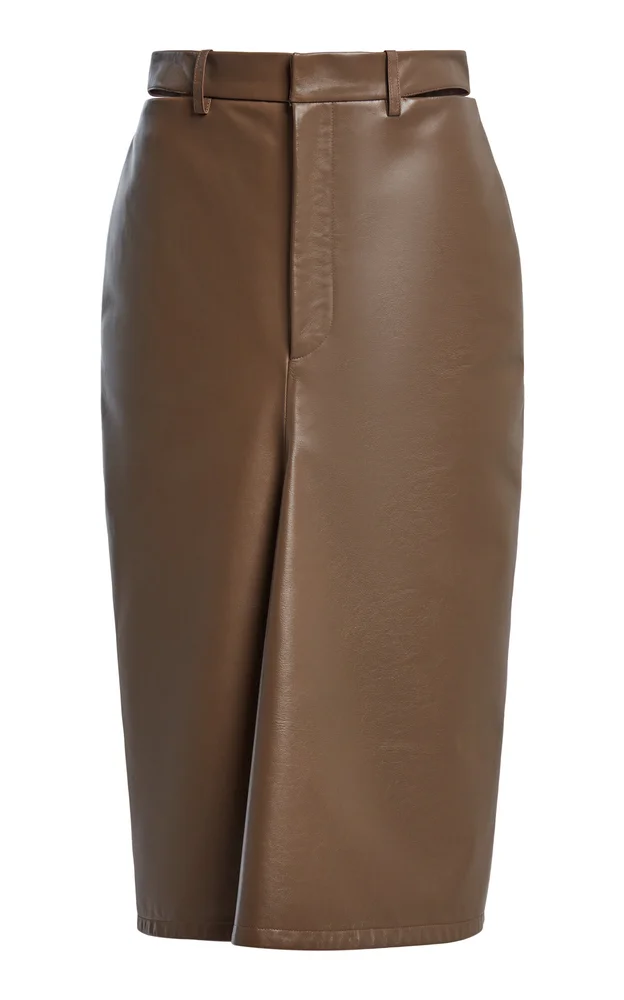 Leather Midi Skirt