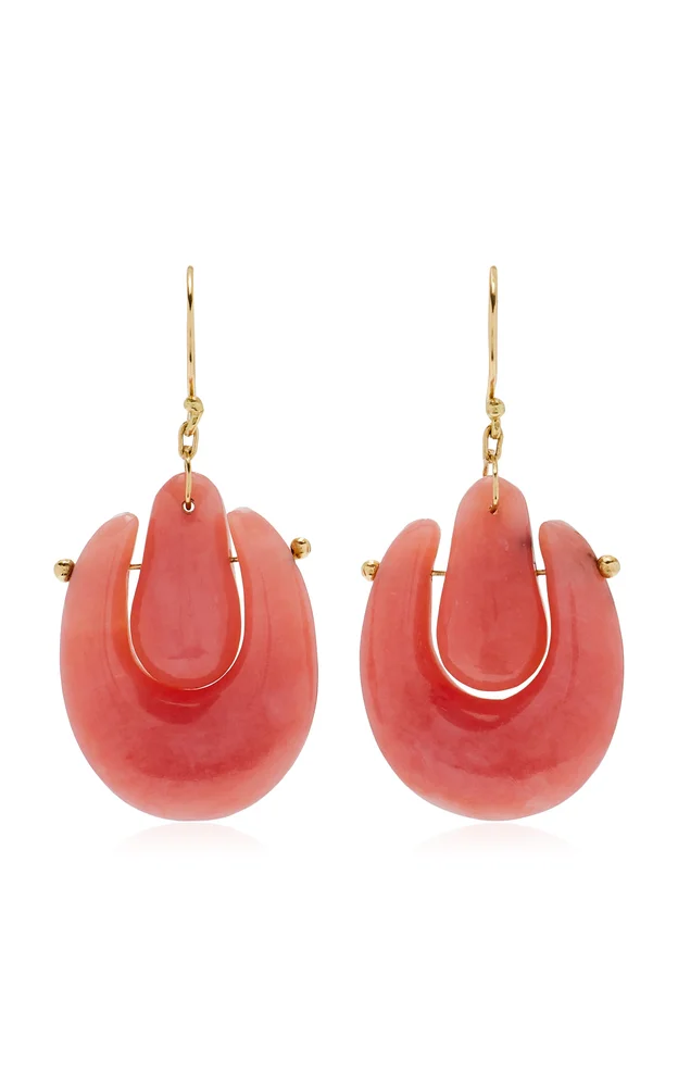 O'Keefe 18K Yellow Gold Opal Earrings
