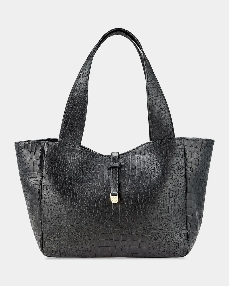 Mercer Croc-Embossed Leather Tote Bag