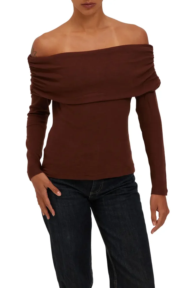 Studio City Foldover Off the Shoulder Top