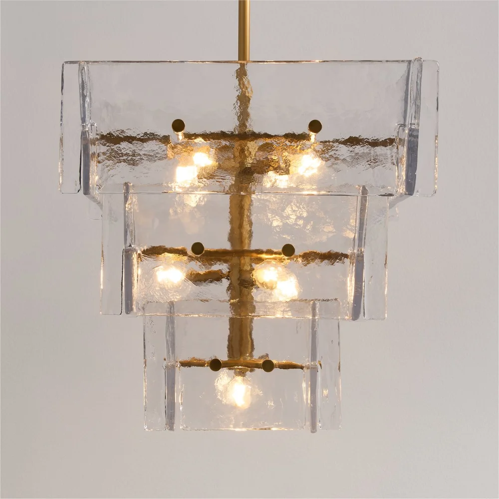 Lineage Glass Chandelier Light 22 in