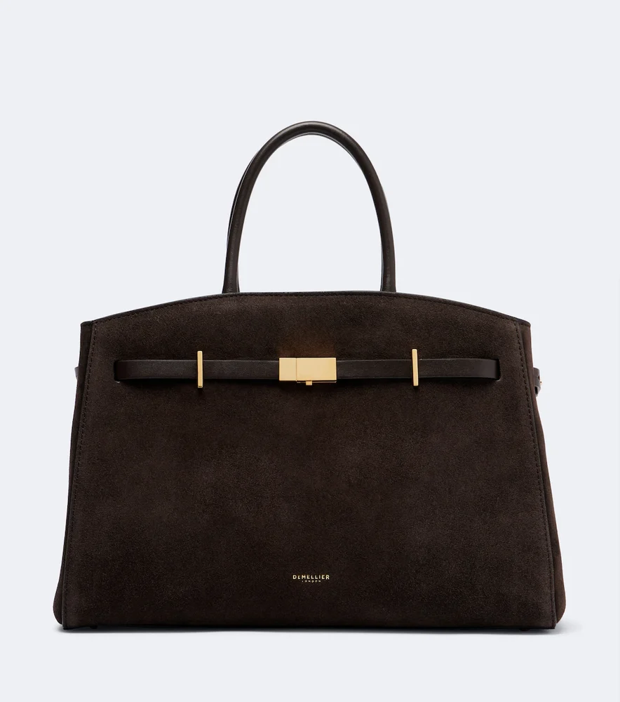 Hudson Midi suede tote bag