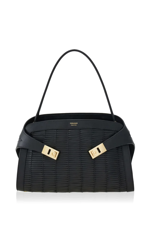 Hug Woven Leather Handbag