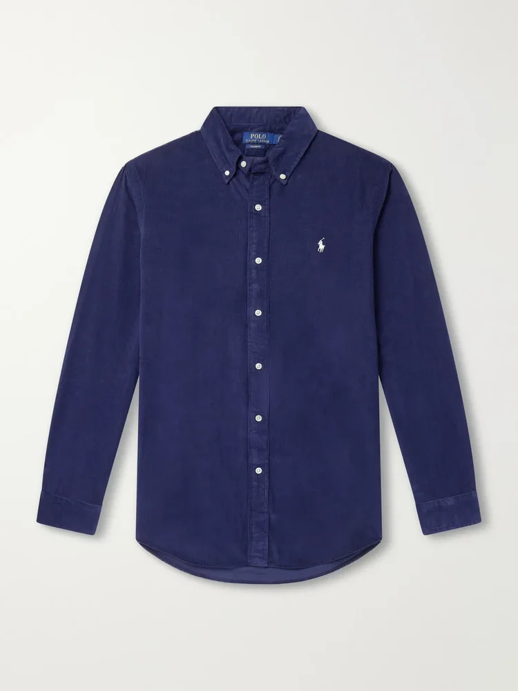 Button-Down Collar Cotton-Corduroy Shirt