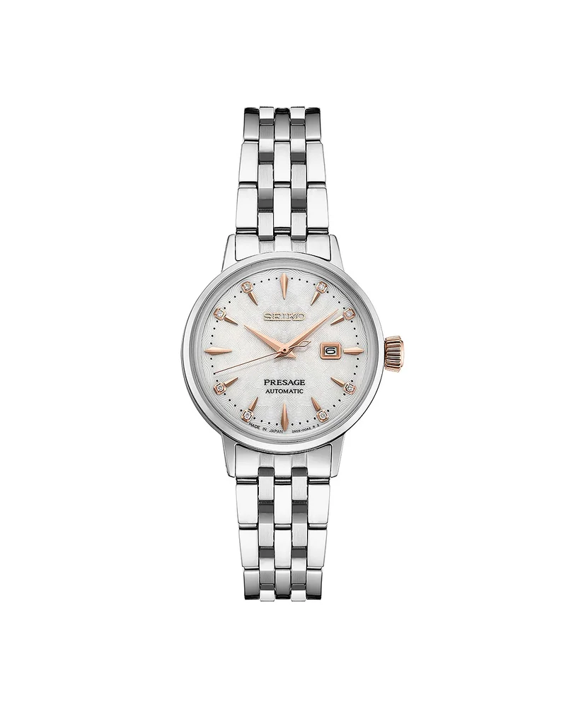 Women's Automatic Presage Diamond Stainless Steel Bracelet Watch 30mm
