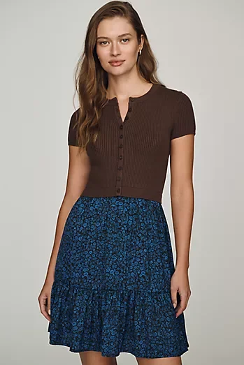 Thea Twofer Sweater & Skirt Mini Dress
