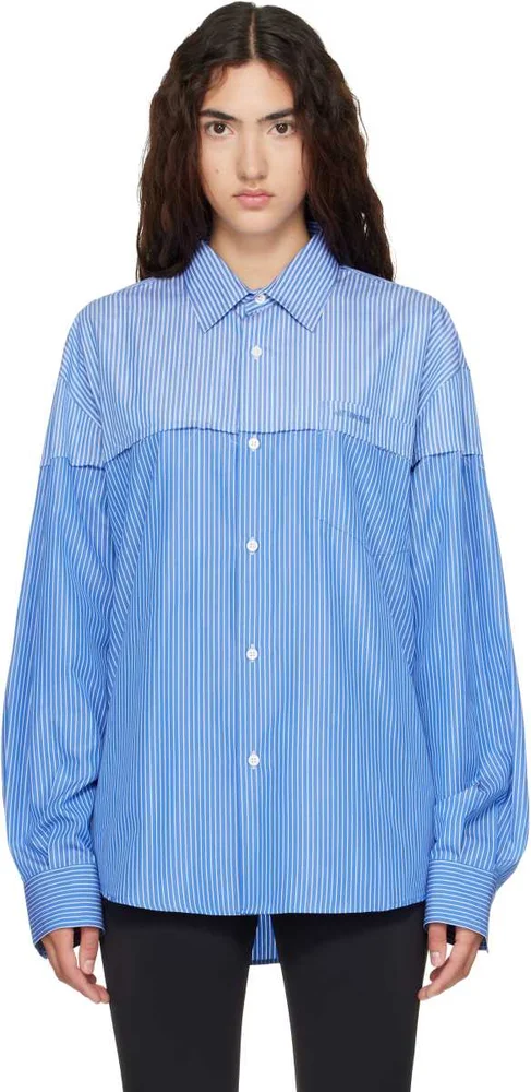 Blue Merged Cut Shirt