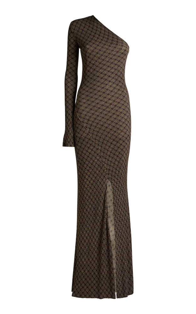Patterned Knit Maxi Dress