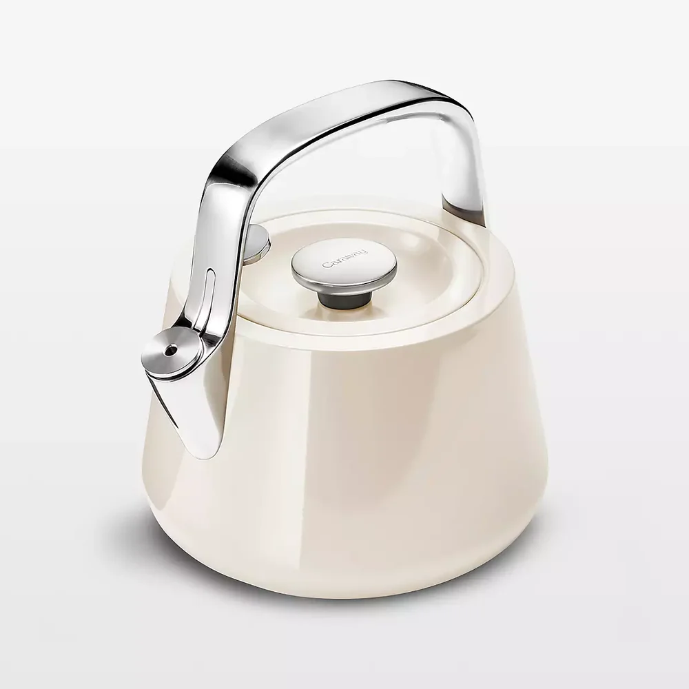 Cream Stovetop Whistling Tea Kettle