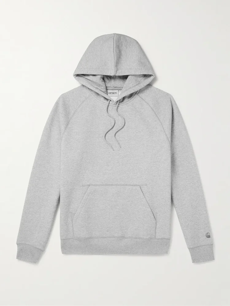 Chase Logo-Embroidered Cotton-Blend Jersey Hoodie