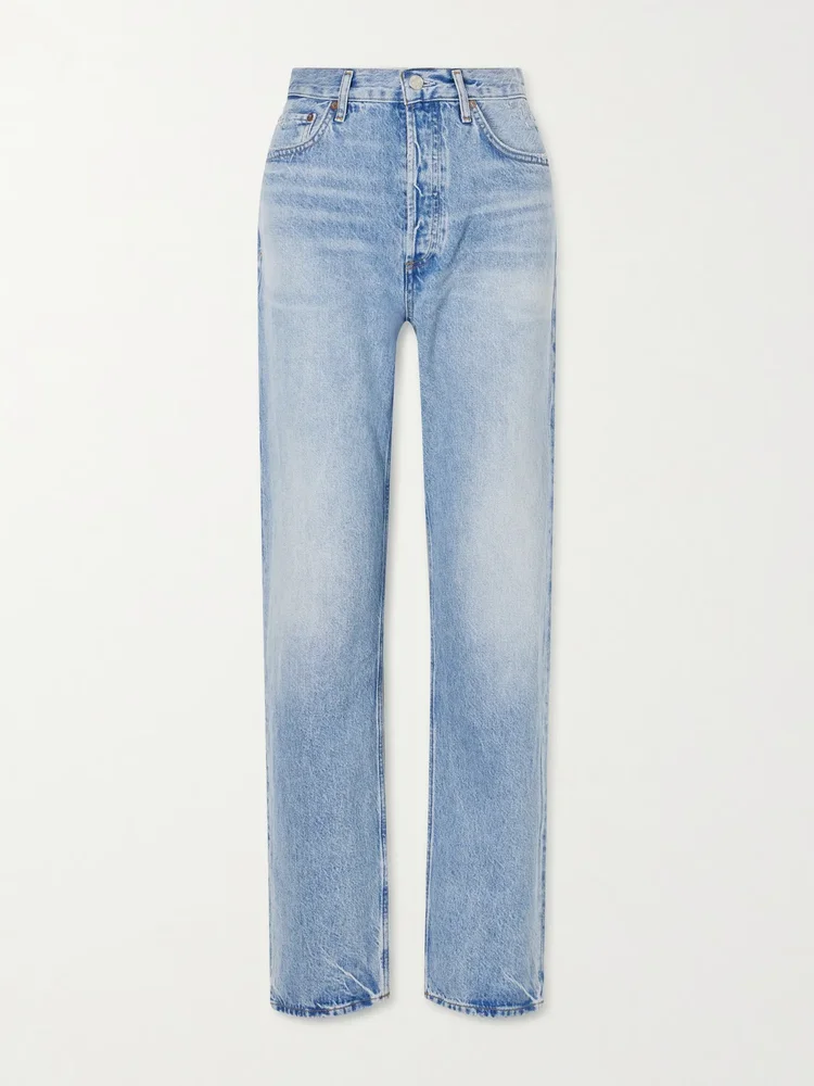 90's regenerative mid-rise straight-leg jeans