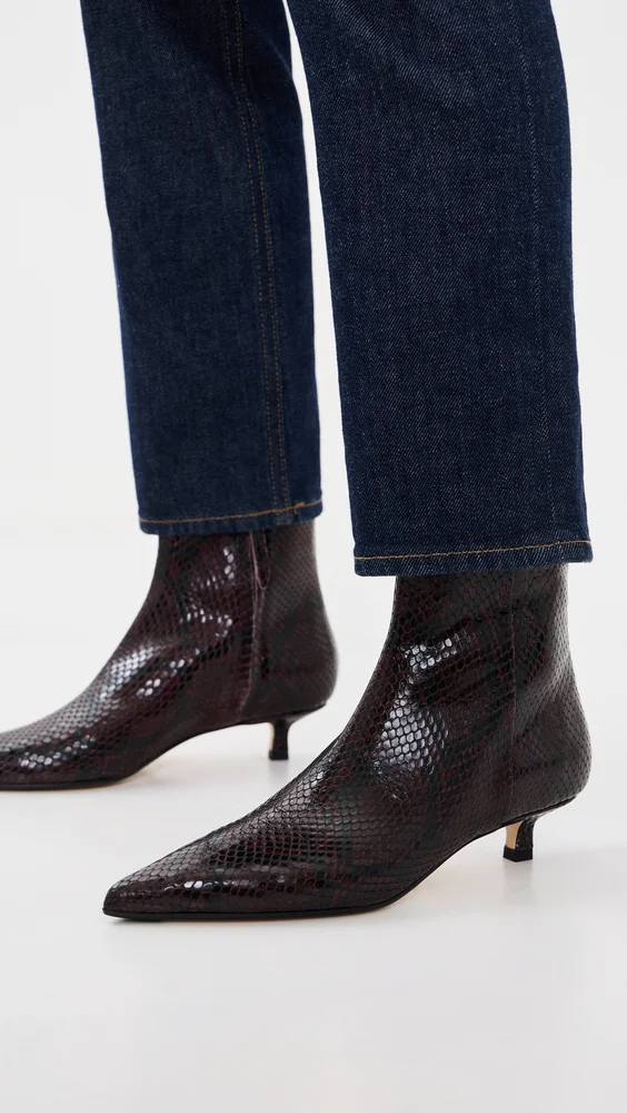 Sofie Snake Print Ankle Boots
