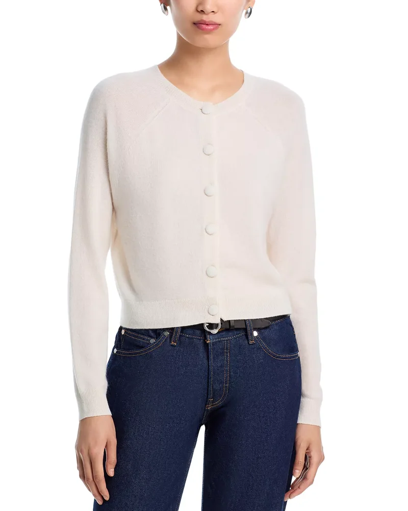 100% Cashmere Crewneck Cardigan, Exclusive