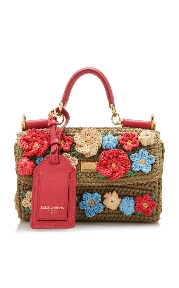 My Sicily Floral-Embellished Crochet Bag