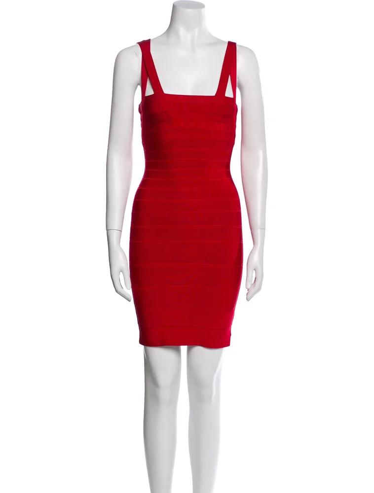 Square Neckline Mini Dress