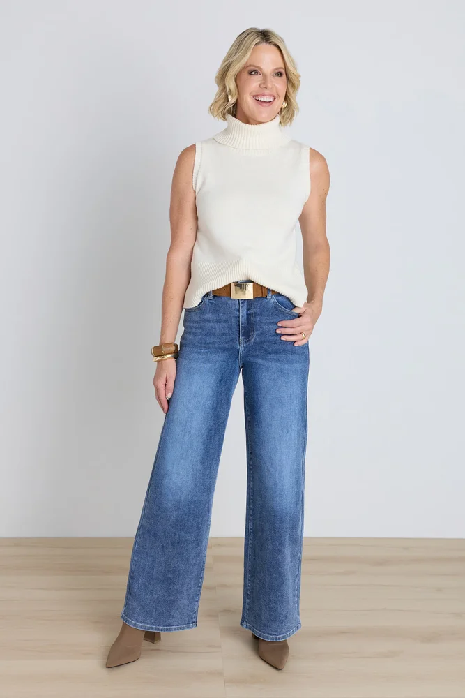 Celeste Slim Palazzo Jean