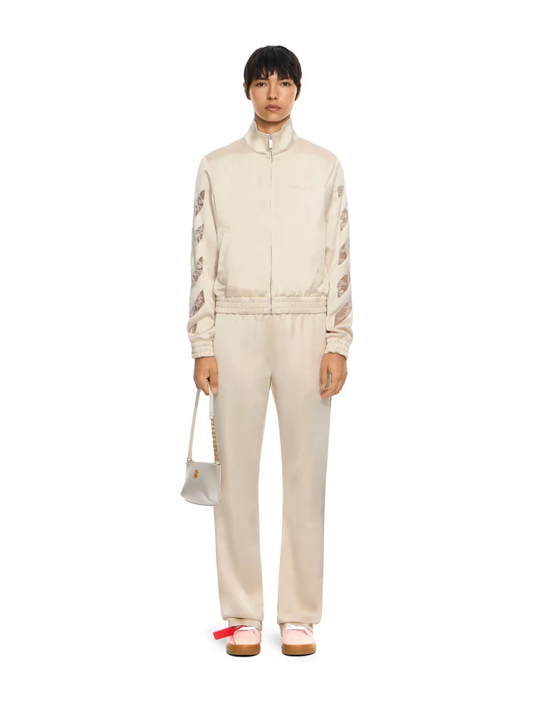 Diagonals Lace Satin Track Jacket