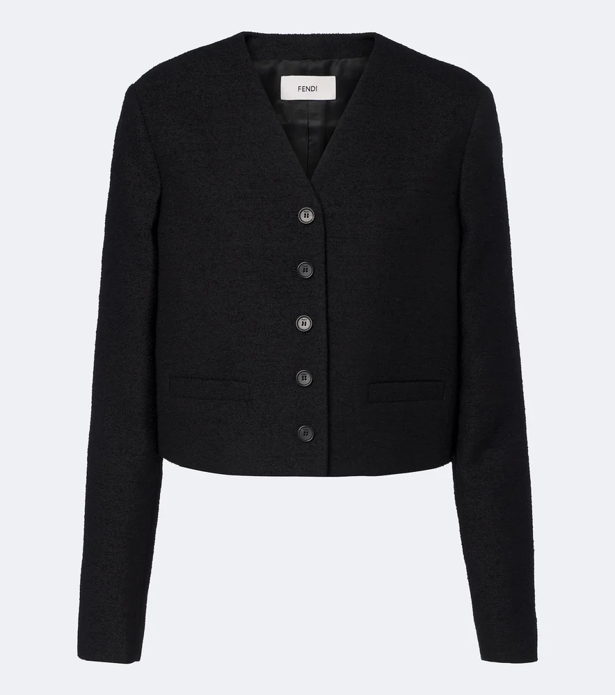 Wool-blend bouclé jacket