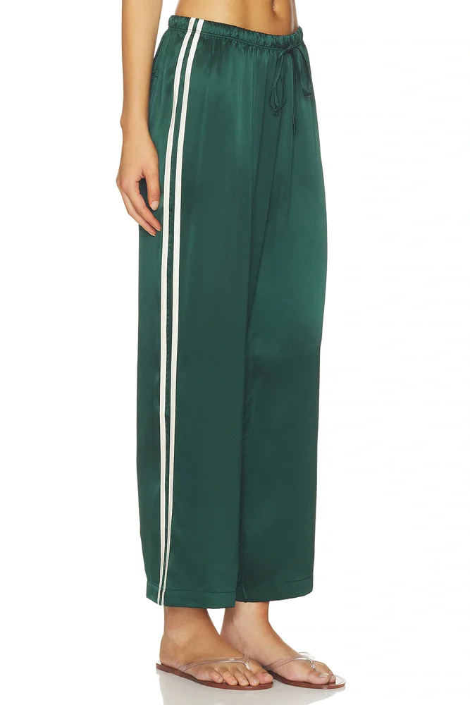 The Silk Stripe Crop Pant