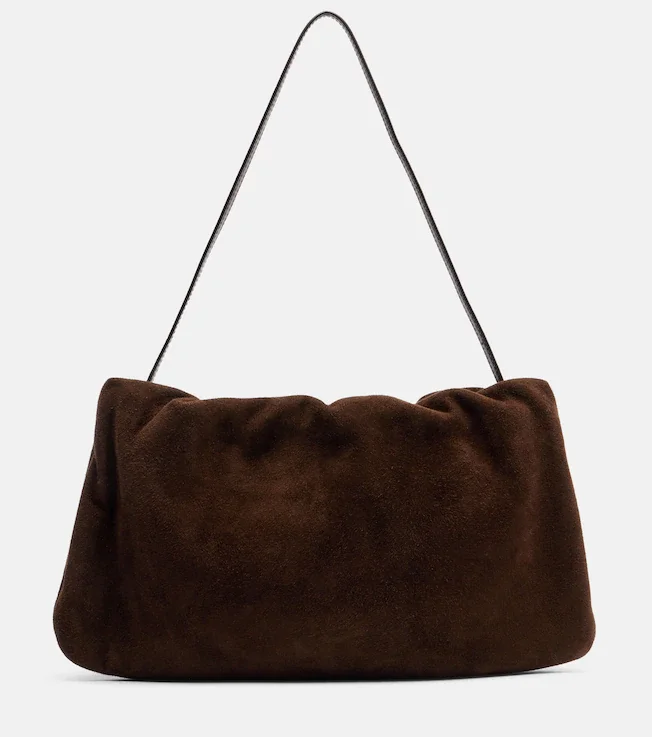 Bourse Medium suede shoulder bag